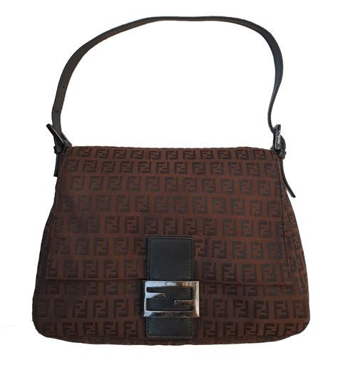 fendi borsa in tela marrone|Borse .